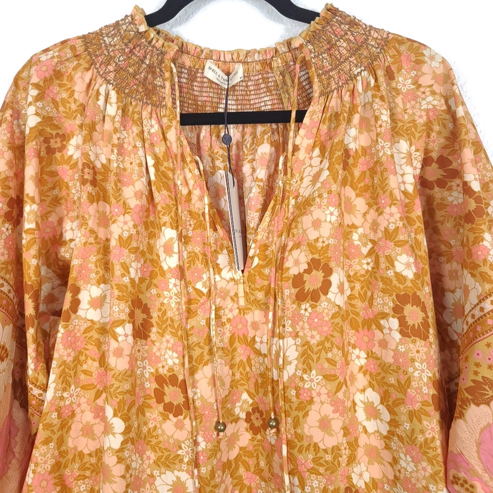 SPELL & THE GYPSY COLLECTIVE Anne Blouse Floral Pecan - Picture 13 of 16